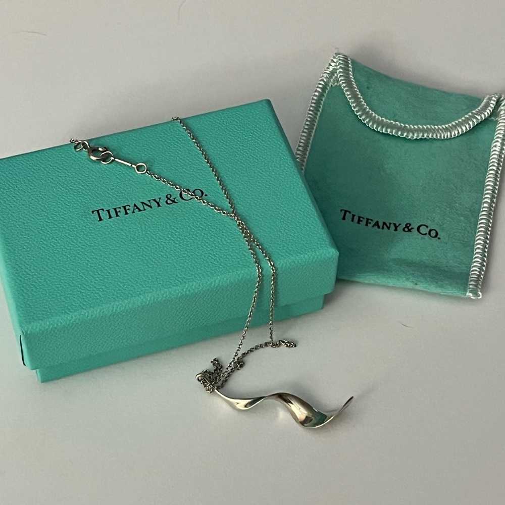 Tiffany & Co. Silver Necklace with Turquoise Box - Picture 3 of 12